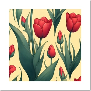 Tulip Flower Posters and Art